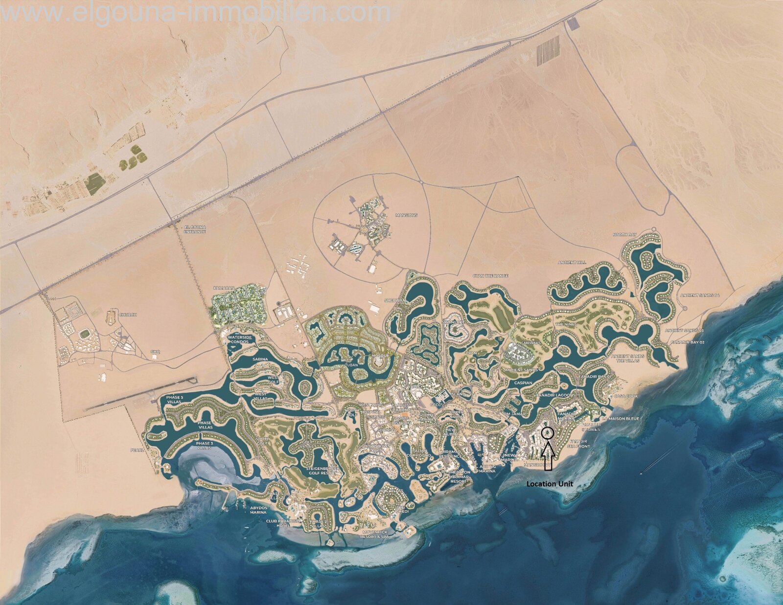 El Gouna Map mit Lageplan Apartment