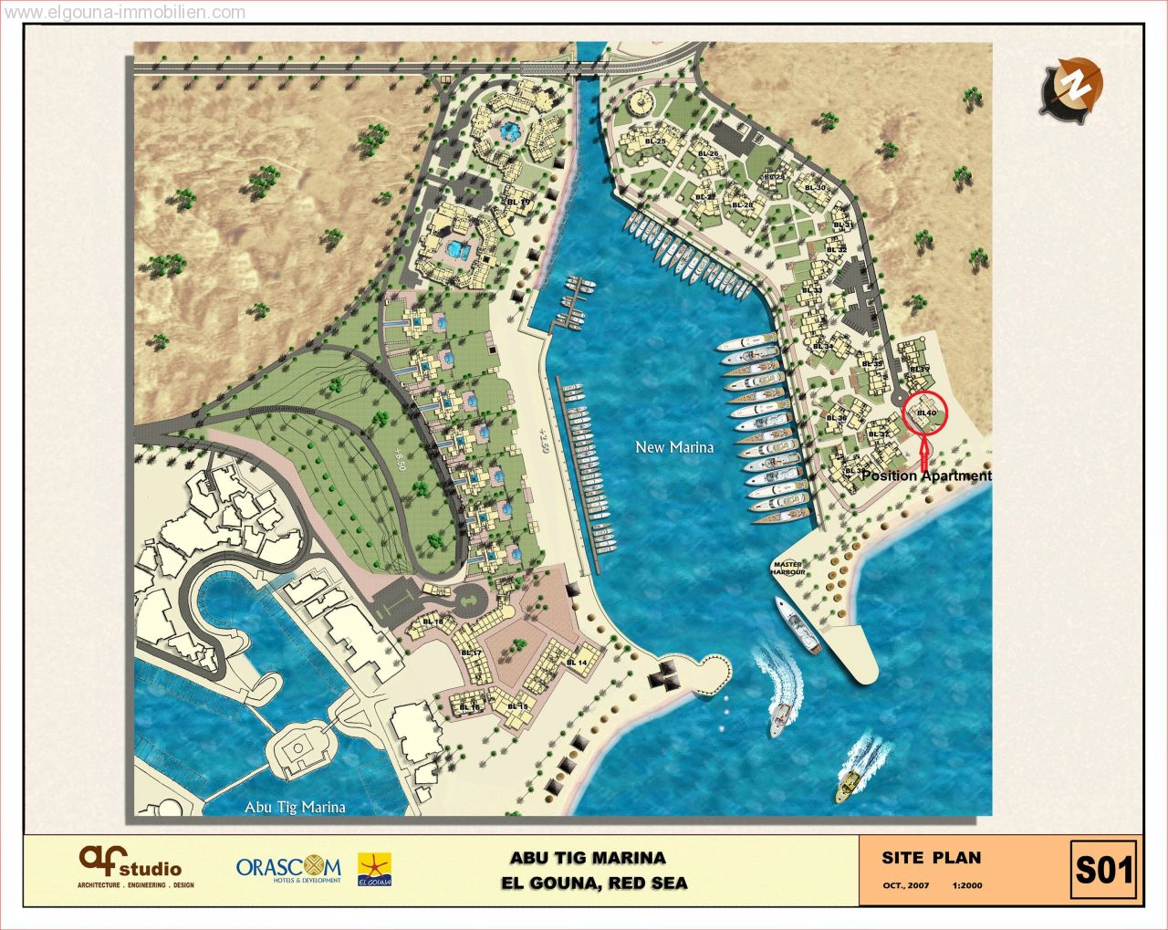 NewMarina Plan - Position  Location Apartment
